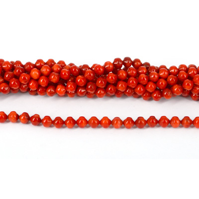 Coral Red Lantern 6mm str 63 beads