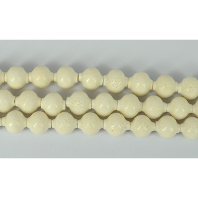 Cora White Lantern 16x18mm str 24 beads