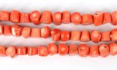 Coral Apricot Stick side drill 12x12mm str 36 beads-beads incl pearls-Beadthemup
