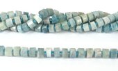 Aquamarine Fac.Wheel 9x6mm str 50 beads-beads incl pearls-Beadthemup