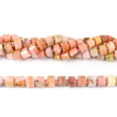 Pink Opal Fac.Wheel 9x6mm str 49 beads