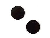 Black Agate top drilled 22mm flat pendant each bead-beads incl pearls-Beadthemup