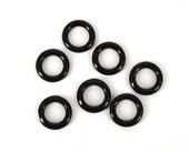 Black Agate top drilled 16mm Ring NO hole each bead-beads incl pearls-Beadthemup