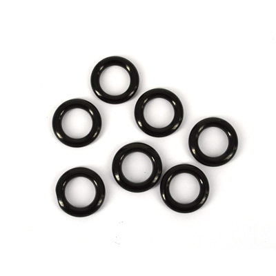 Black Agate top drilled 16mm Ring NO hole each bead