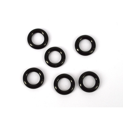 Black Agate top drilled 20mm Ring NO hole each bead