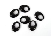 Black Agate top drilled 15x20mm Ring NO hole each bead-beads incl pearls-Beadthemup