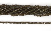 Smokey Quartz Fac Rondel 3x4mm str 52 beads-beads incl pearls-Beadthemup