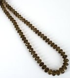 Smokey Quartz Fac Rondel Grad app 7-11mm str 63 beads-beads incl pearls-Beadthemup