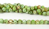 Agate Dyed Mint Green Fac.Round 12mm str 33 beads-beads incl pearls-Beadthemup
