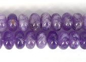 Lavender Amethyst Pol.Rondel 16x10mm EACH BEAD-beads incl pearls-Beadthemup