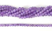Lavender Amethyst Pol.Round 6mm str 63 beads-beads incl pearls-Beadthemup