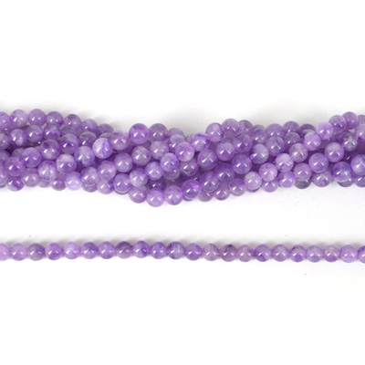 Lavender Amethyst Pol.Round 6mm str 63 beads