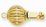9k  10mm Yellow gold Corrugated ball clasp