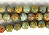 Opal Blue African Polished Round 12mm strand 34 beads-beads incl pearls-Beadthemup