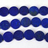Lapis coin/flat round 20mm Each Bead-beads incl pearls-Beadthemup