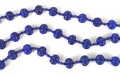 Lapis Carved Melon 11x8mm strand  EACH BEAD-beads incl pearls-Beadthemup