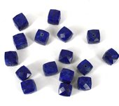 Lapis Fac.Cube 10mm  EACH BEAD-beads incl pearls-Beadthemup