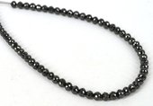 Black Diamond fac rondel 0.1.0mm hole 4.5x3.8mm EACH BEAD-beads incl pearls-Beadthemup