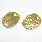 Gold plate Pewter Connector 18x14mm 2 pack-findings-Beadthemup