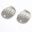 Rhodium plate Pewter Connector 18x14mm 2 pack
