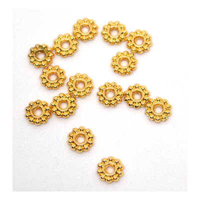 24K Gold plate Brass Gold Filled Daisy 7mm 10 pack
