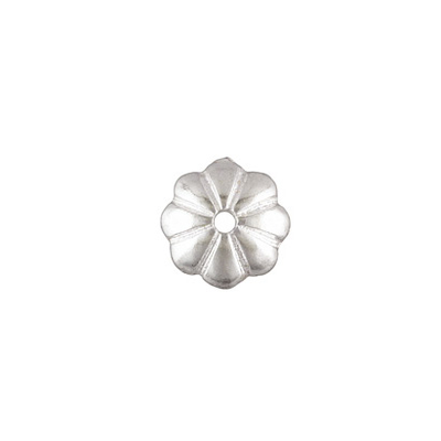 Sterling silver Cap flower 5mm 10 pack