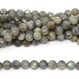 Labradorite Faceted Round 14mm strand 28 beads-beads incl pearls-Beadthemup