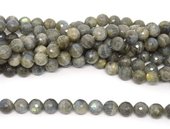 Labradorite Faceted Round 12mm strand 34 beads-beads incl pearls-Beadthemup