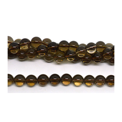 Smokey Quartz Polished Round 14mm Strand 29 beads