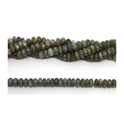 Labradorite Polished Rondel 10x5mm strand 69 beads