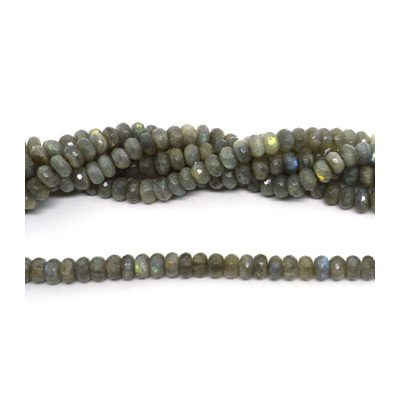 Labradorite Faceted Rondel 10x6mm strand 66 beads