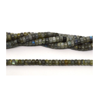 Labradorite Polished Wheel 8x4mm strand 84 beads