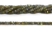 Labradorite Faceted Wheel 5x3mm strand 120 beads-beads incl pearls-Beadthemup