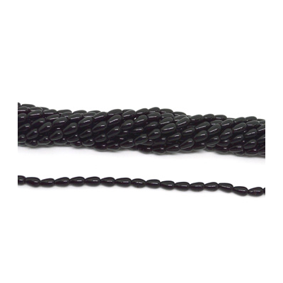 Onyx Polished Teardrops 8x5mm strand 50 beads