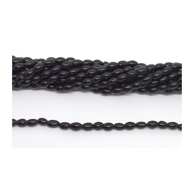 Onyx Polished Olive 6x4mm strand 59 beads