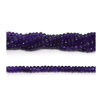 Amethyst Faceted Rondel 8x5mm strand 87 beads