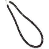 Black Spinel Faceted Rondel 6x3mm strand 76 beads-beads incl pearls-Beadthemup