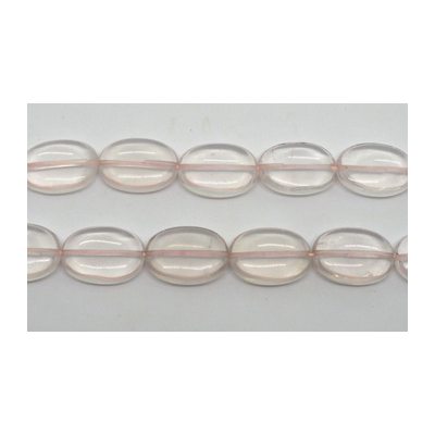 Rose Quartz Polished Oval 5x10mm strand 16 beads