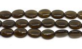 Smokey Quartz Polished Oval 18x12mm strand 23 beads-beads incl pearls-Beadthemup