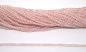 Rose Quartz Faceted Rondel 4x2mm strand 125 beads-beads incl pearls-Beadthemup