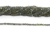 Labradorite Polished Round 2mm strand 150 beads-beads incl pearls-Beadthemup