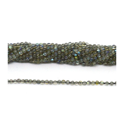 Labradorite Polished Round 2mm strand 150 beads