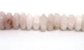 Rose Quartz Faceted Rondel app 20x10mm strand 40 beads-beads incl pearls-Beadthemup