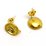 Gold Plate Brass Stud 10mm S.Silver post Pair
