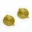Gold Plate Brass Stud 13x15mm S.Silver post Pair