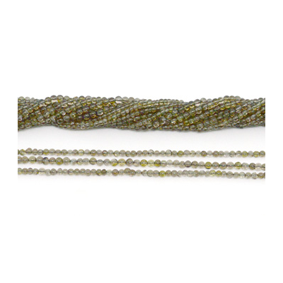 Smokey Quartz Polished round 3mm strand 136 beads