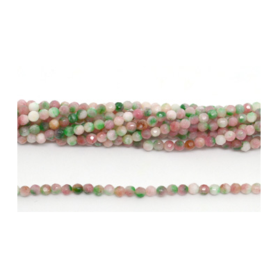 Dyed Jade Faceted Round 4mm strand 100 beads