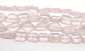 Rose Quartz Fac.Nugget app 20x12mm strand 16 beads-beads incl pearls-Beadthemup