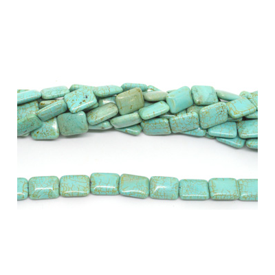 Howlite Rectangle 20x14mm strand 22 beads