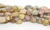 Pink Opal Pol.Nugget 17x13mm strand 22 beads-beads incl pearls-Beadthemup